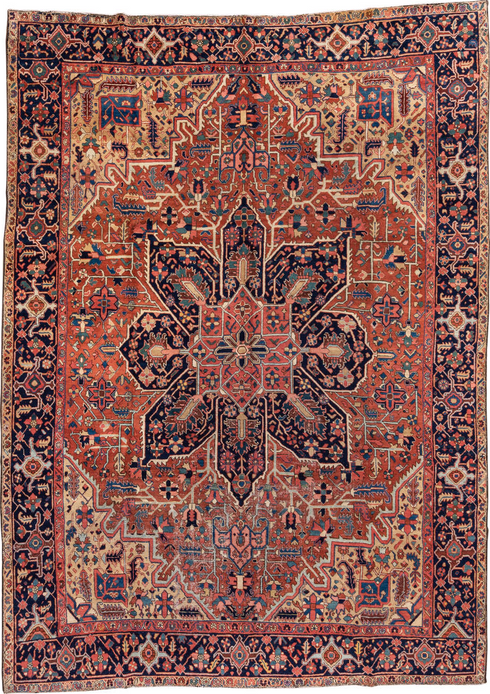 Antique Heriz Area Rug (8' x 11')